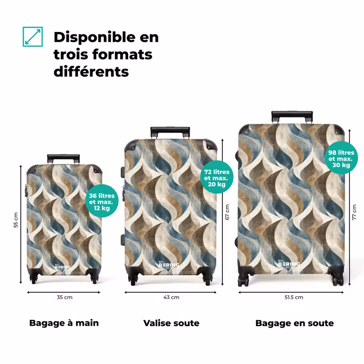 Valise - Abstrait - Vagues - Coloré — 7