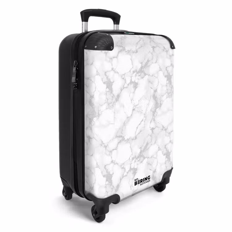 Valise - Blanc - Marbre - Gris — 2
