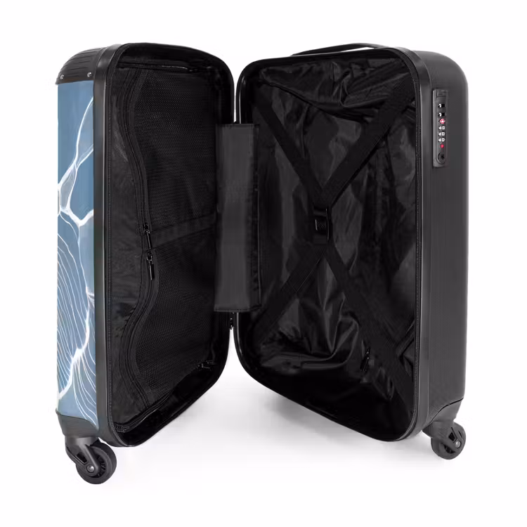 Valise - Abstrait - Bleu - Feuilles — 4
