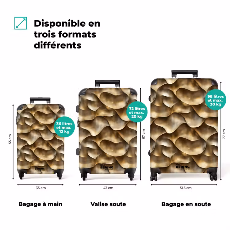 Valise - Abstrait - Antique - Or — 7