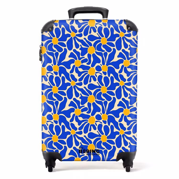 Valise - Abstrait - Fleur - Bleu — 1
