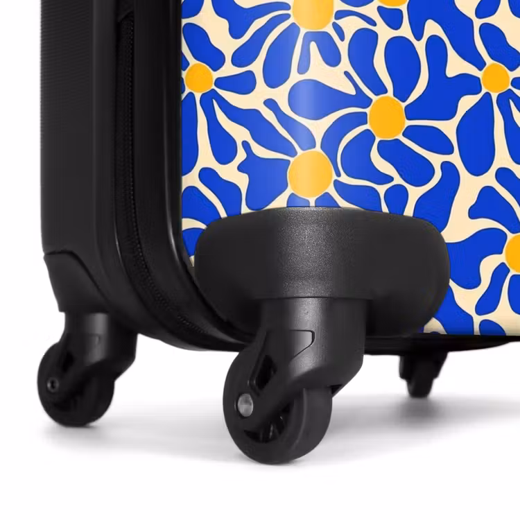 Valise - Abstrait - Fleur - Bleu — 6