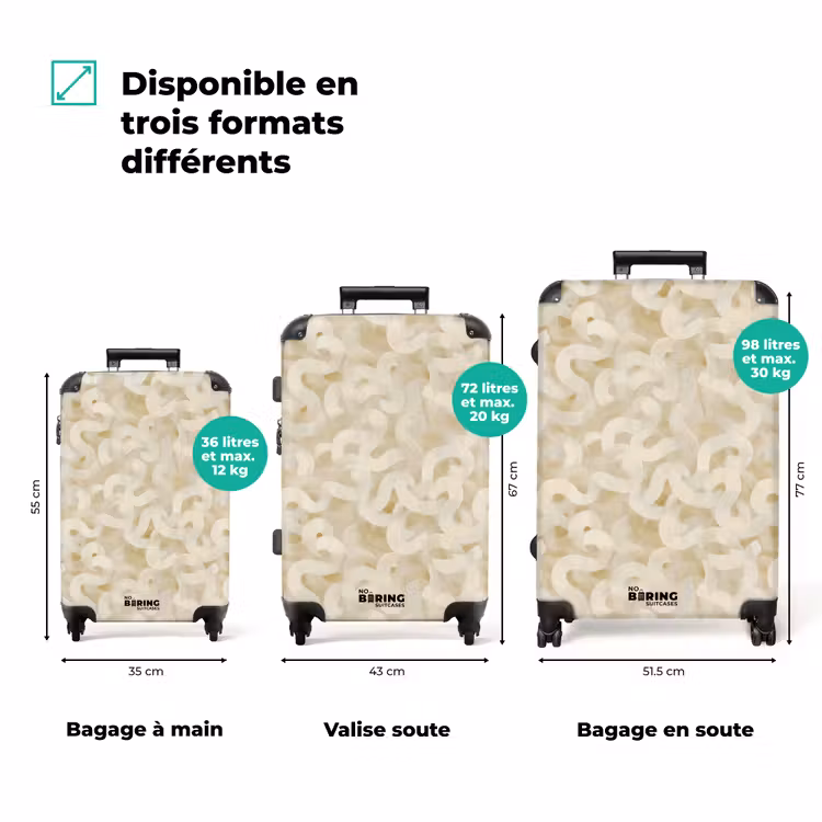 Valise - Abstrait - Lignes - Beige — 7