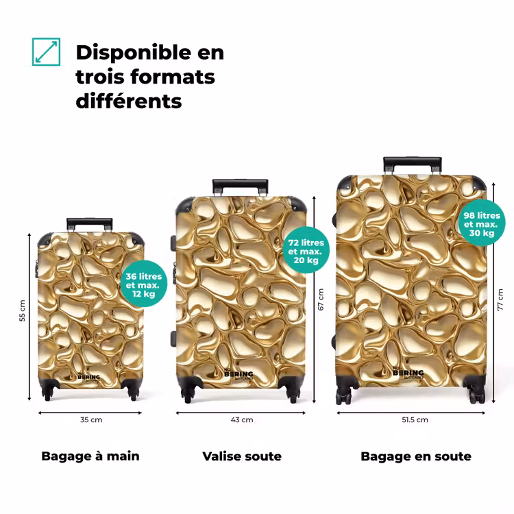 Valise - Abstrait - Moderne - Or — 7