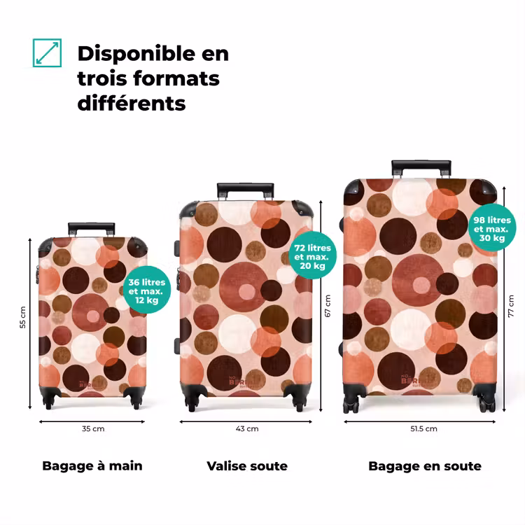 Valise - Cercles - Moderne - Coloré — 7