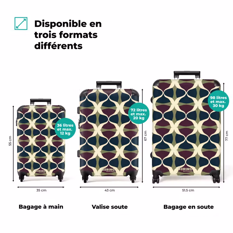 Valise - Abstrait - Rétro - Coloré — 7
