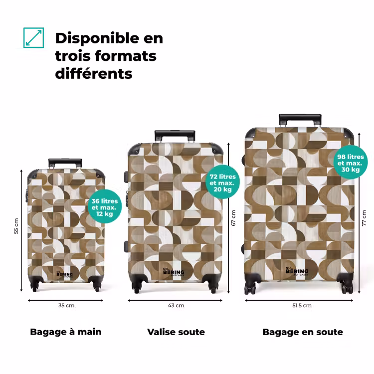 Valise - Abstrait - Rétro - Marron — 7