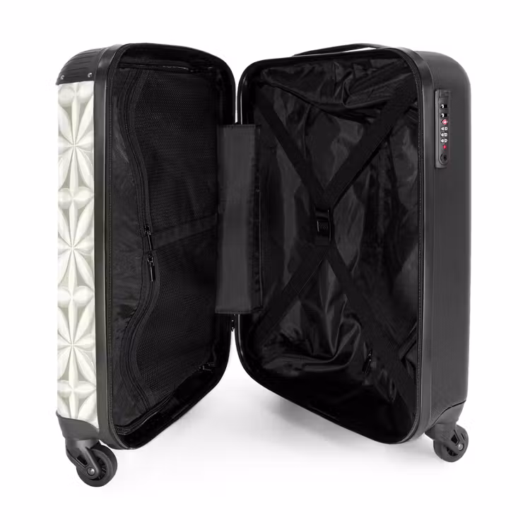 Valise - Abstrait - Texture - Gris - Blanc — 4