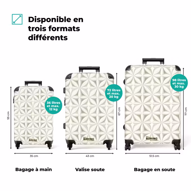 Valise - Abstrait - Texture - Gris - Blanc — 7