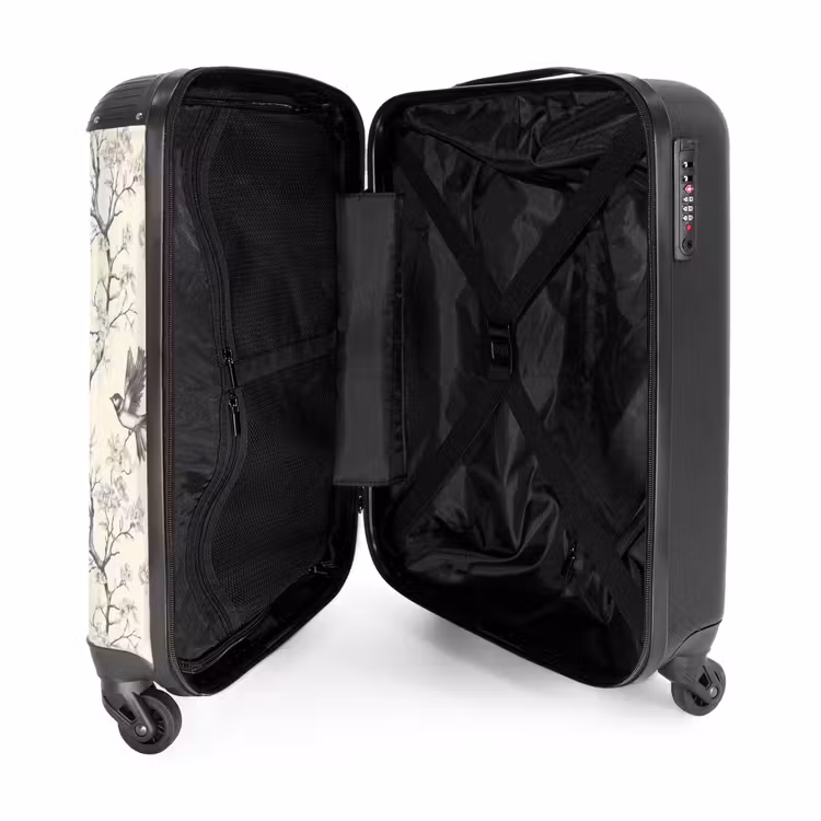 Valise - Branches - Oiseaux - Beige — 4