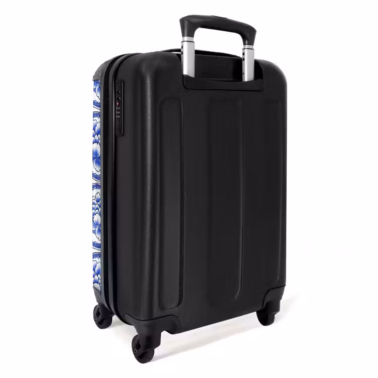 Valise - Cercles - Fleurs - Bleu — 3