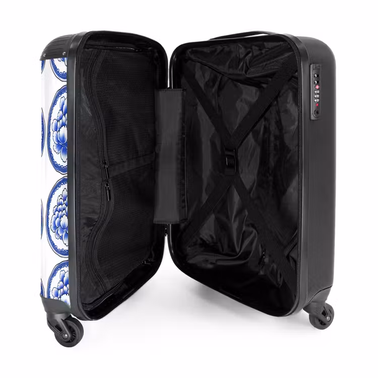 Valise - Cercles - Fleurs - Bleu — 4