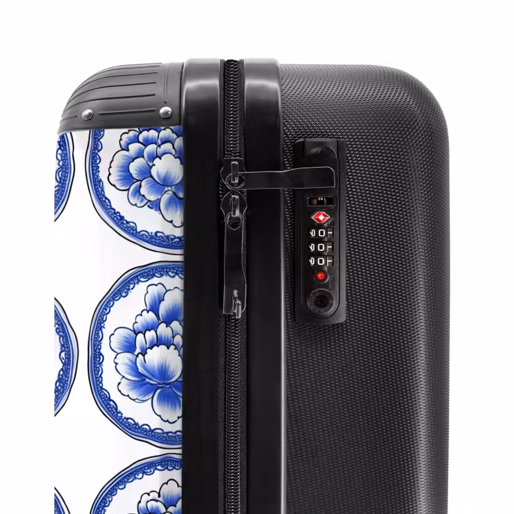 Valise - Cercles - Fleurs - Bleu — 5