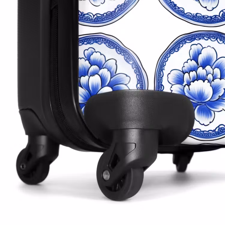 Valise - Cercles - Fleurs - Bleu — 6