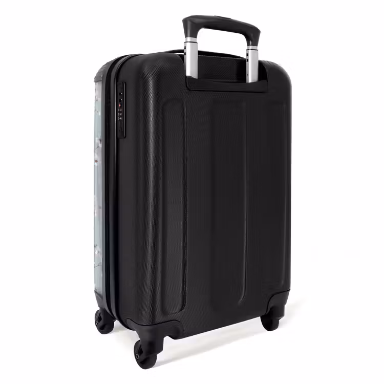 Valise - Classique - Fleurs - Bleu — 3
