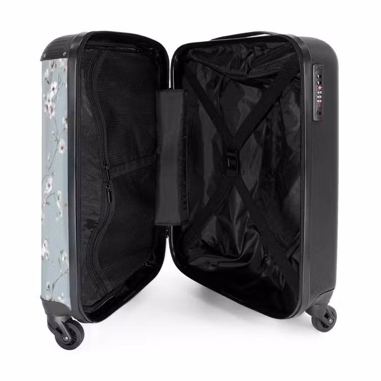 Valise - Classique - Fleurs - Bleu — 4