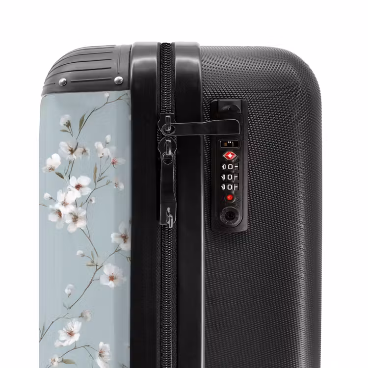 Valise - Classique - Fleurs - Bleu — 5