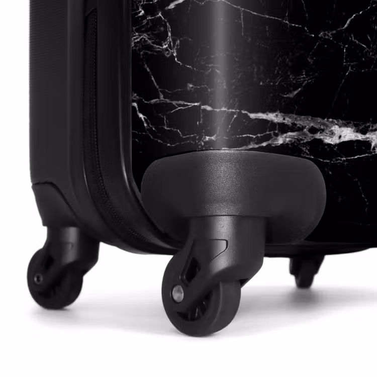 Valise - Aspect marbré - Lettre E - Noir — 6
