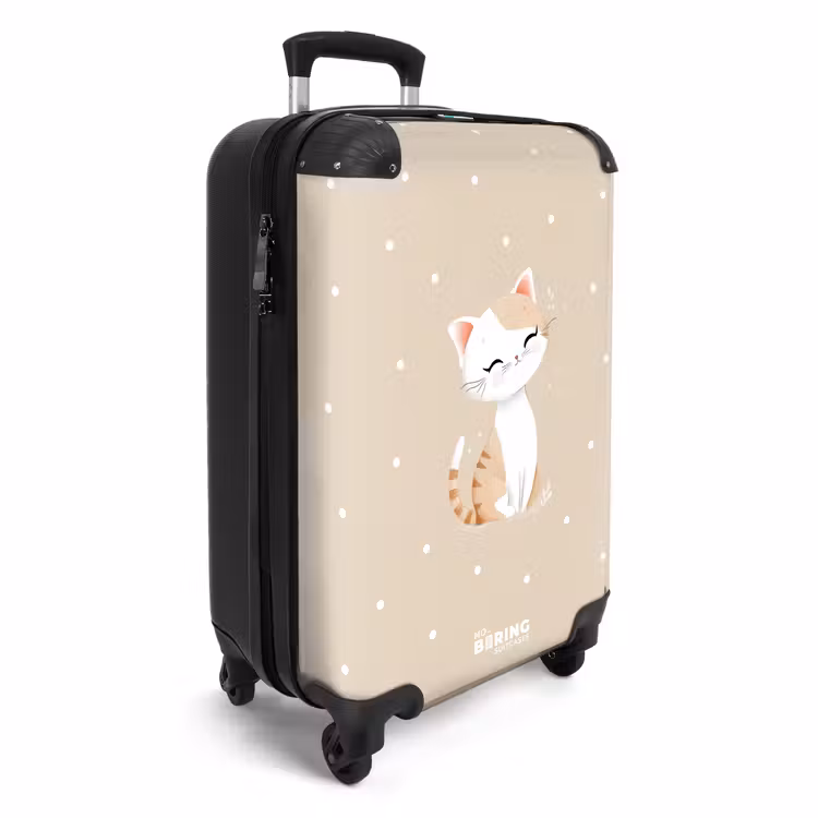 Valise - Chat entouré de points beiges — 2