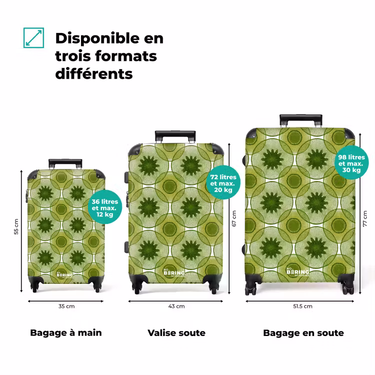 Valise - Cercles - Motif - Vert — 7