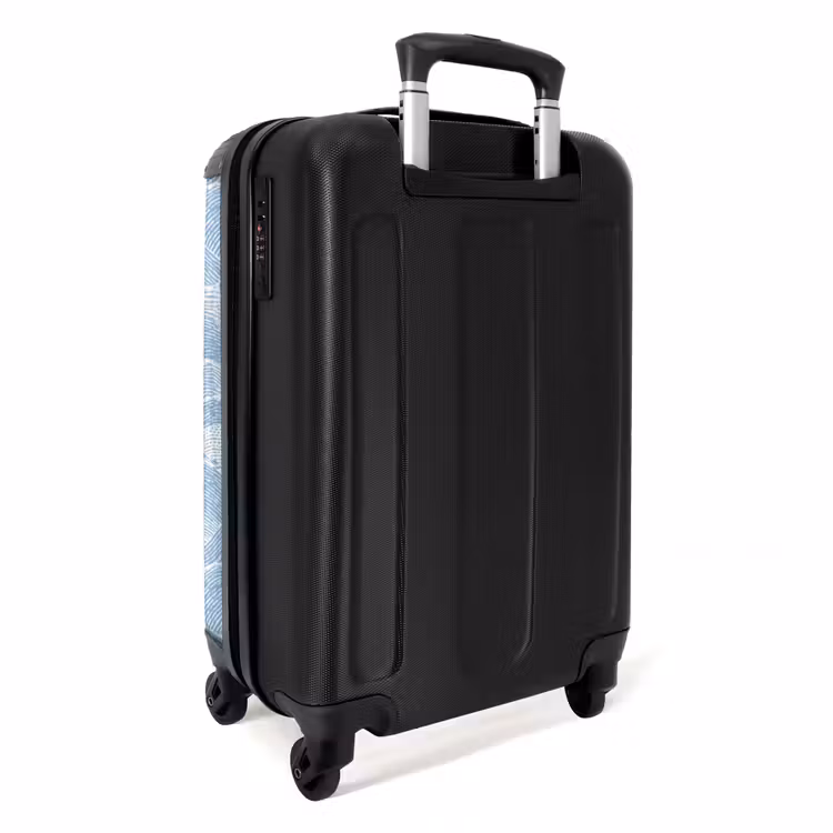 Valise - Bleu - Blanc - Vagues - Dessiné — 3