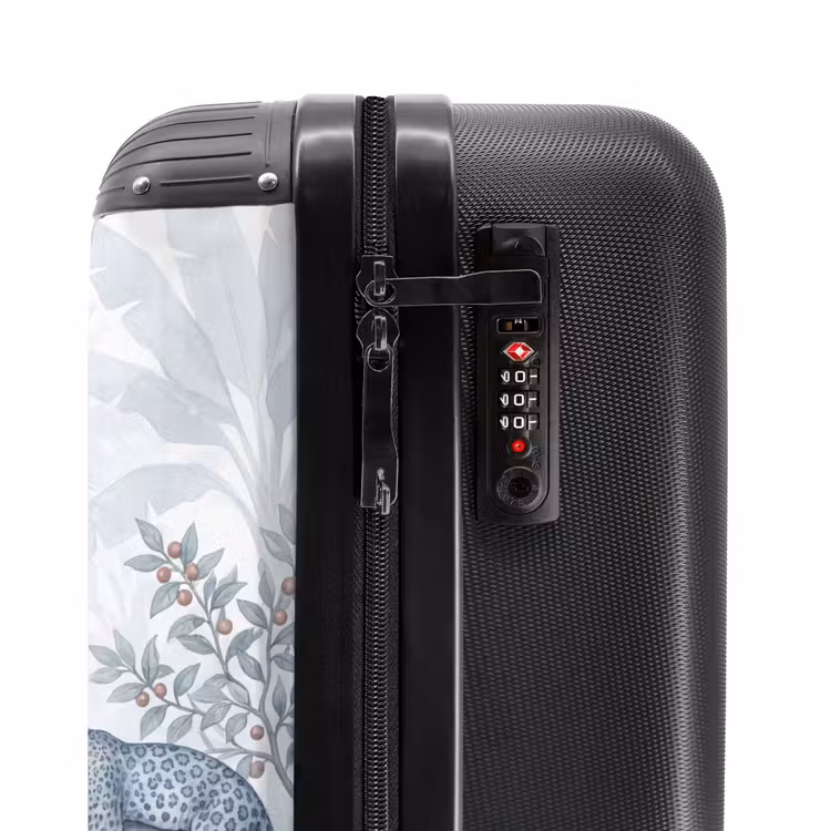 Valise - Chat - Forêt tropicale - Moderne - Gris — 5