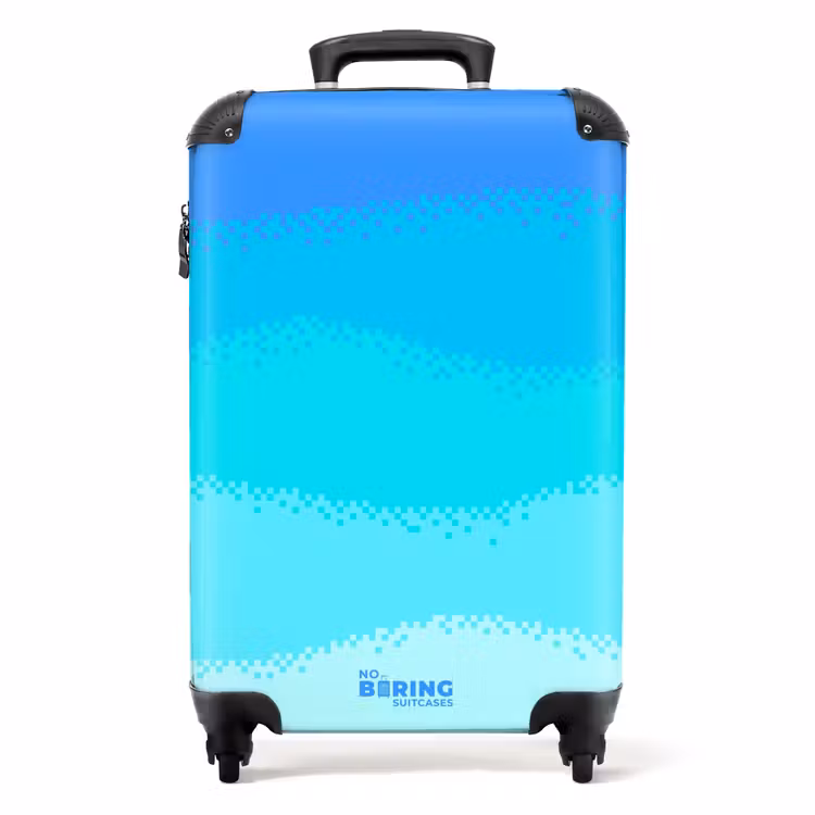 Valise - Bleu - Pixel - Rayures horizontales — 1