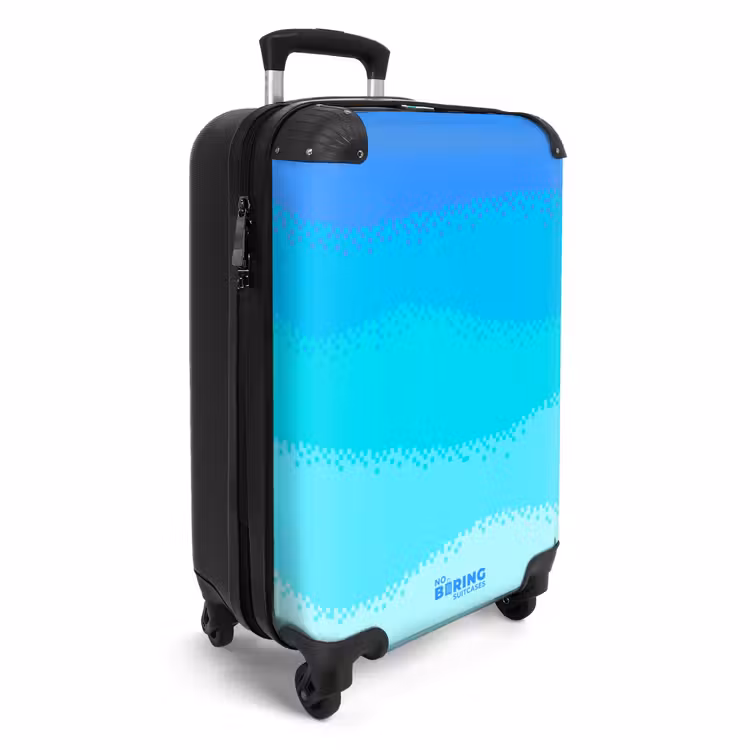 Valise - Bleu - Pixel - Rayures horizontales — 2