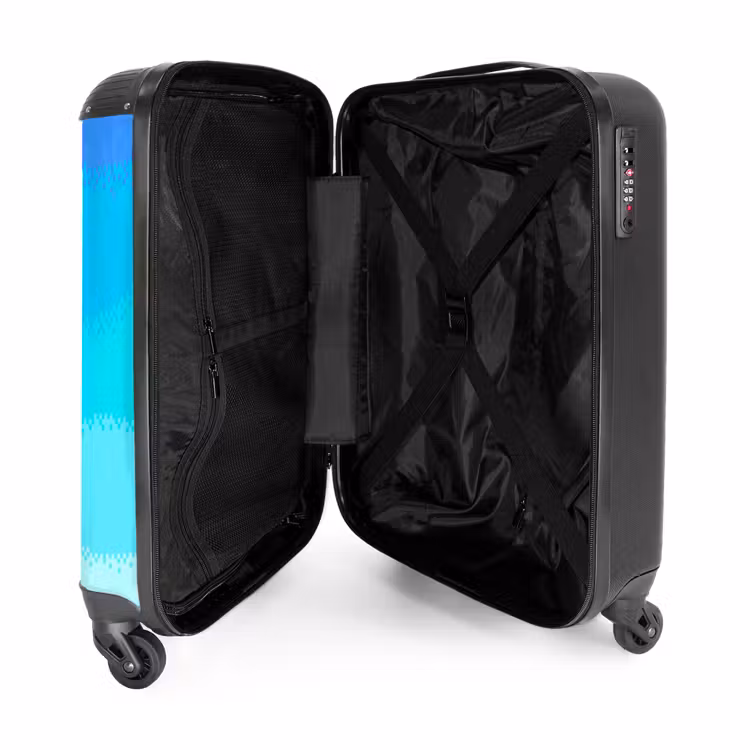 Valise - Bleu - Pixel - Rayures horizontales — 4