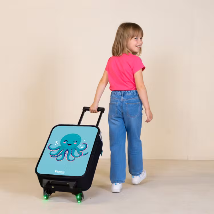 Valise enfant personnalisée – Pieuvre - Eau - Bleu — 2