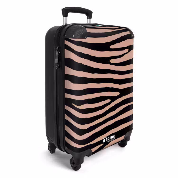 Valise - Rayures zébrées sur rose — 2