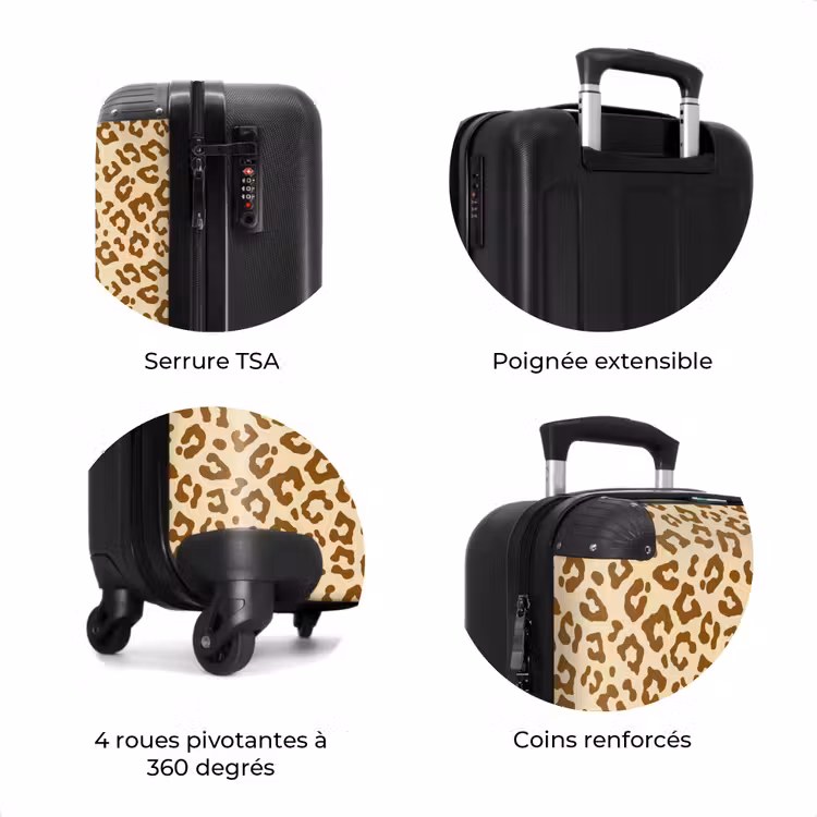 Valise - Motif léopard marron clair — 7