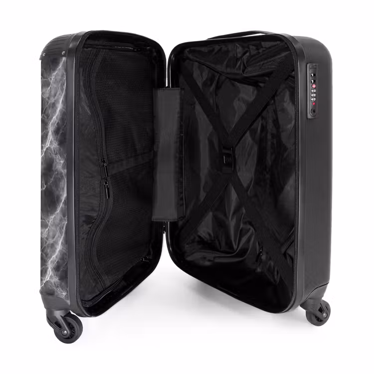 Valise - Gris foncé - Eclair - Marbre — 4