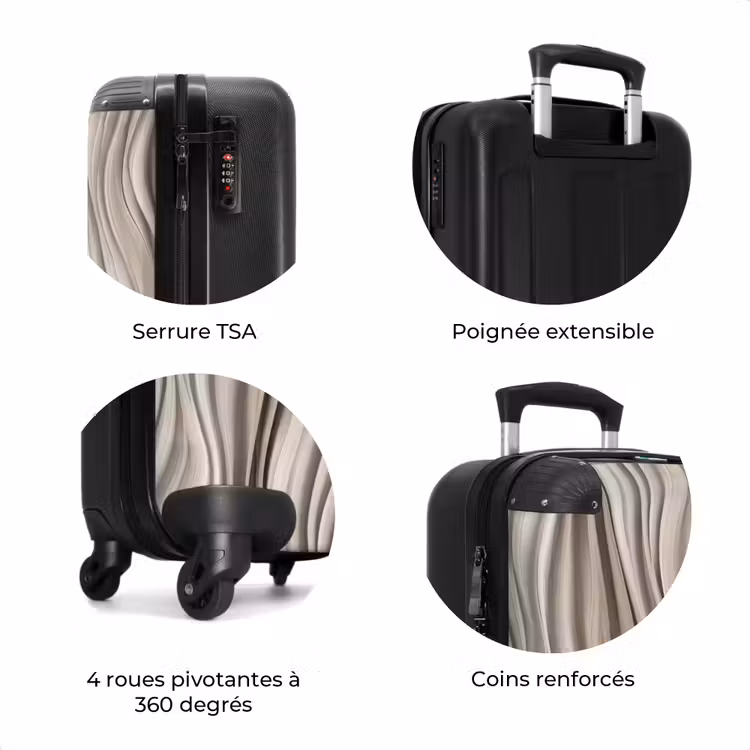 Valise - Ondes - 3D - Crème — 8