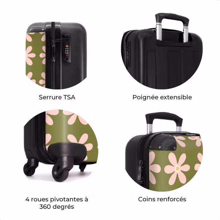 Valise - Fleur - Moderne - Vert — 8