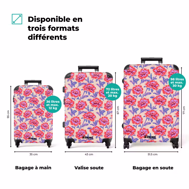 Valise - Fleurs - Motif - Multicolore — 7