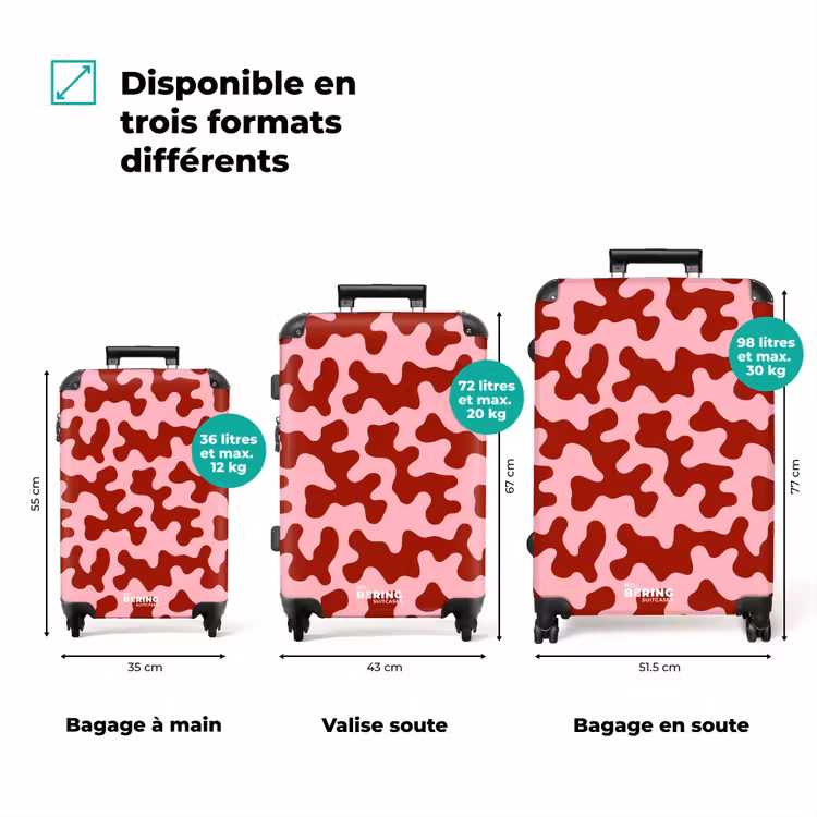 Valise - Moderne - Abstrait - Rouge — 7