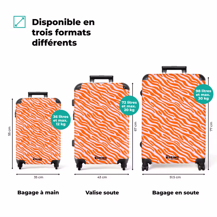 Valise - Rayures - Dynamique - Orange — 7