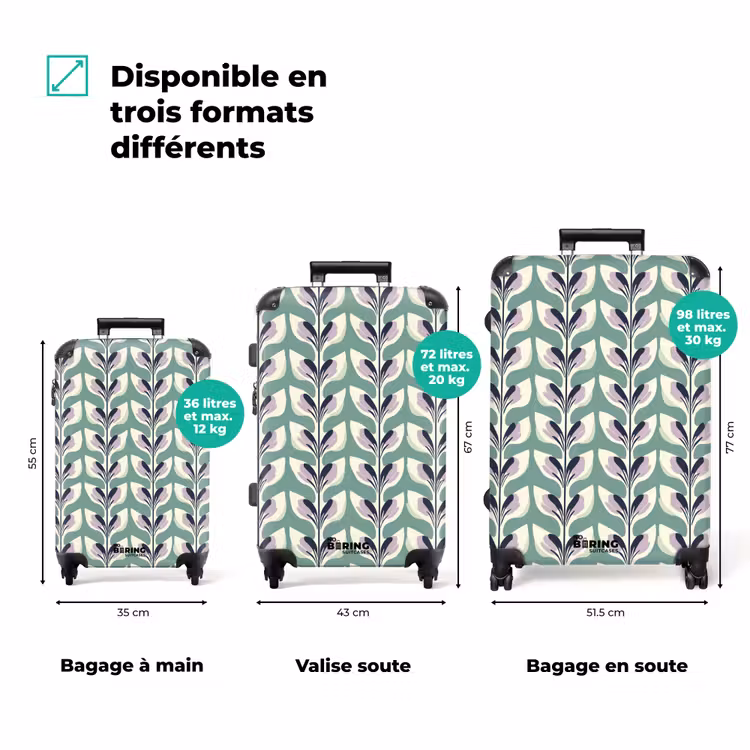 Valise - Rétro - Moderne - Vert — 7