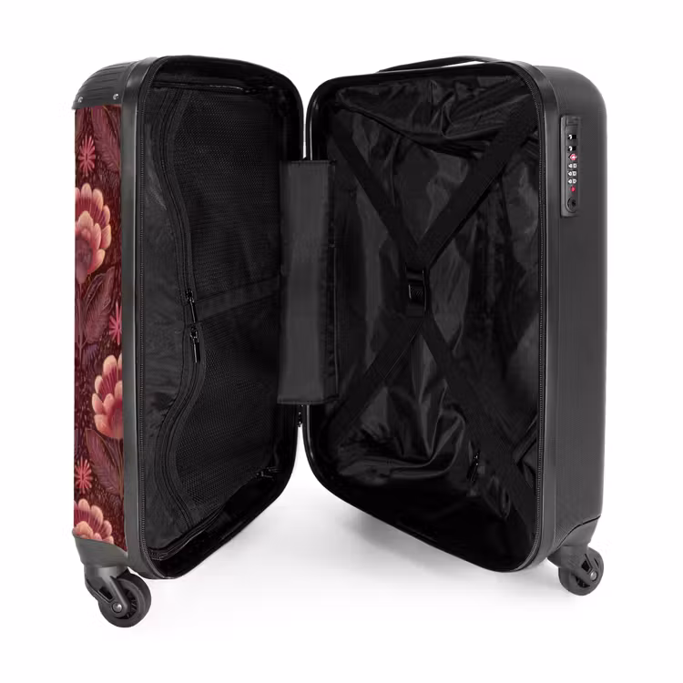 Valise - Fleurs - Eventail - Violet — 4