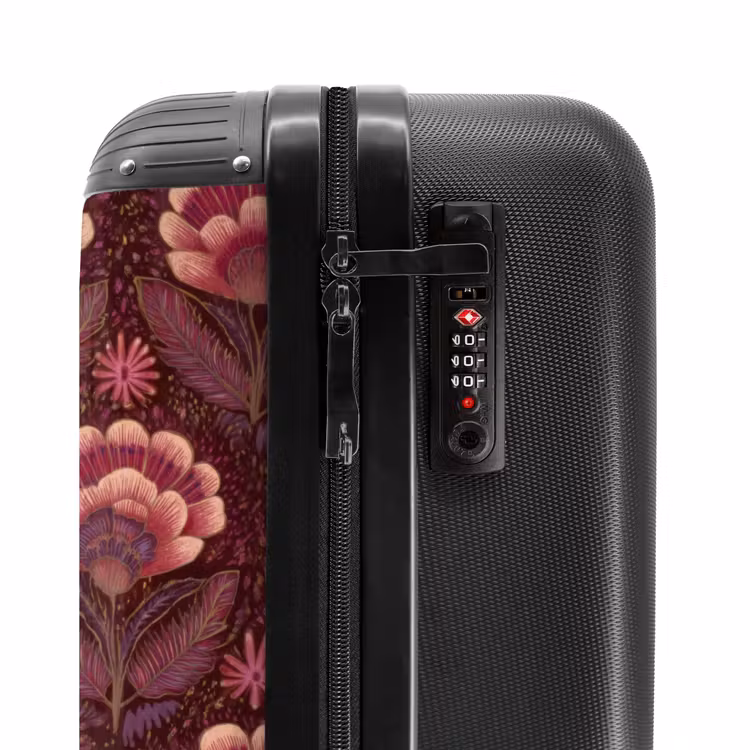 Valise - Fleurs - Eventail - Violet — 5