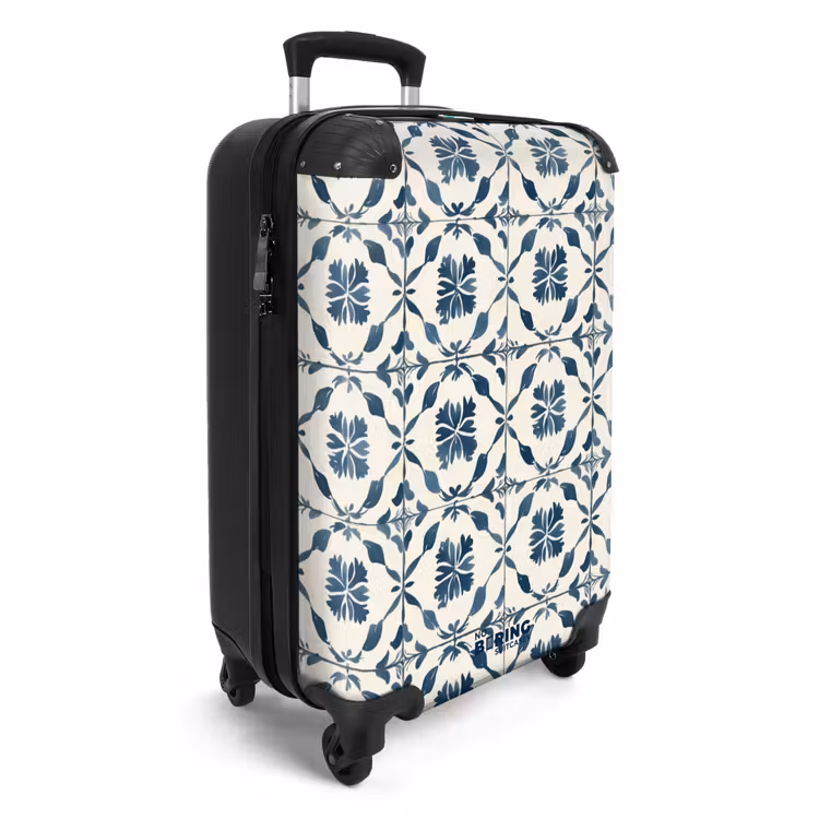 Valise - Graphique - Carrelage - Bleu — 2