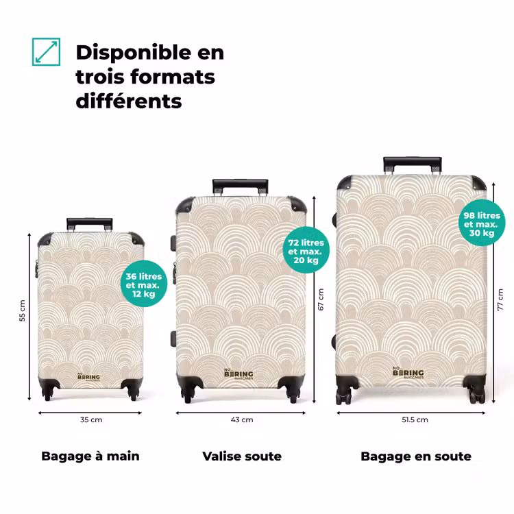 Valise - Ondes - Texture - Beige — 7