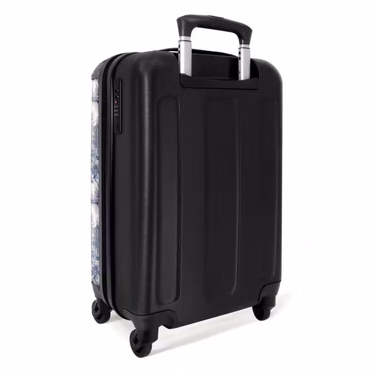 Valise - Maisons - Arbres - Eau - Oiseaux - Bleu — 3