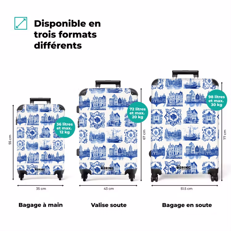 Valise - Maisons - Navires - Bleu — 7