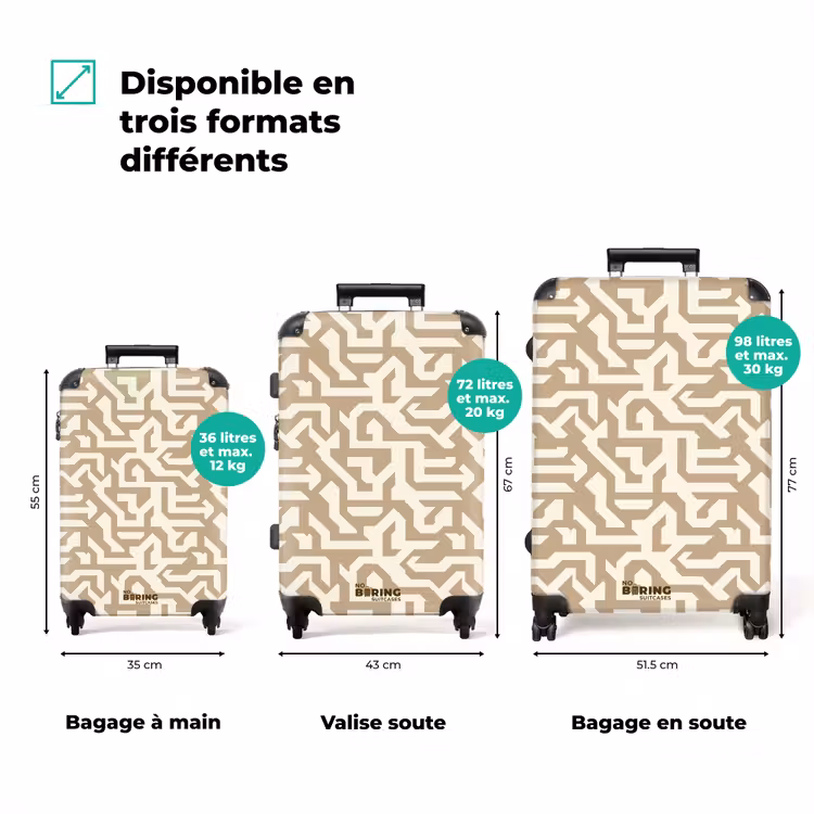 Valise - Moderne - Abstrait - Beige — 7