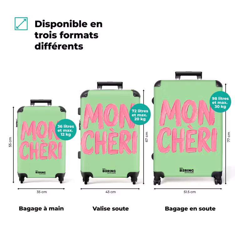 Valise - Mon cheri - Vert - Rose — 7