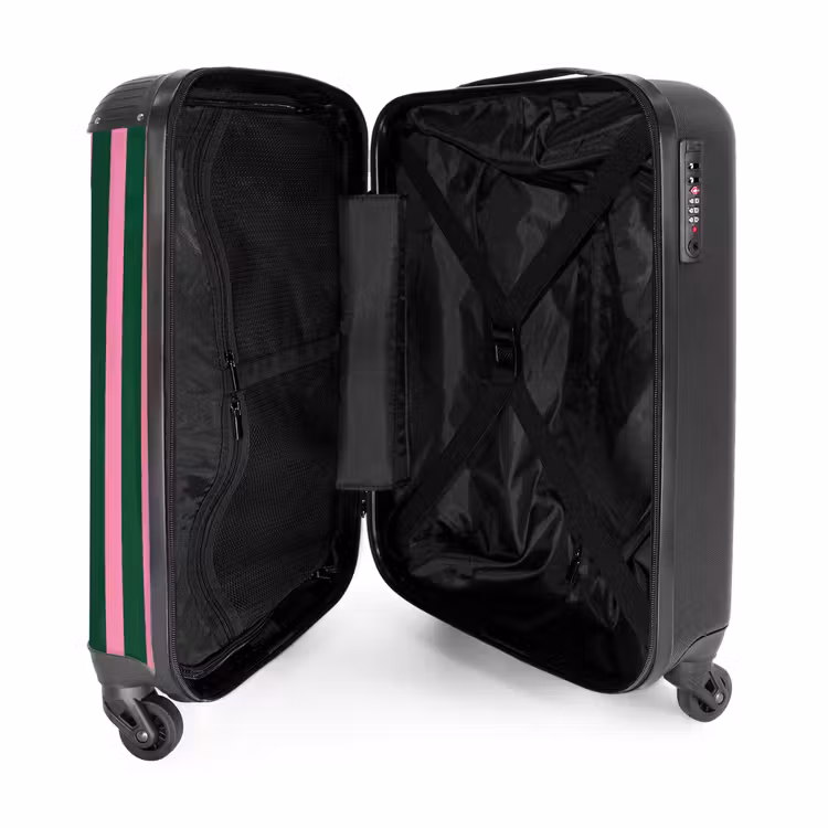 Valise - Rayures verticales - Vert - Rose — 4