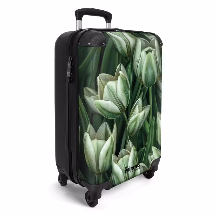 Valise - Fleurs vintage - Vert — 2