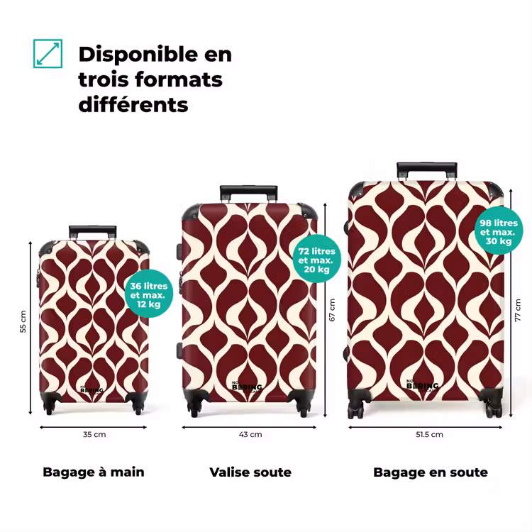 Valise - Rouge - Drop pattern - Graphic — 7